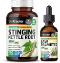 BIO KRAUTER Štípající Nettle 100 Kapsle & Saw Palmetto tinktura 2 Fl. Oz.