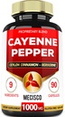 Cayenne Pepper doplňky s Turmeric Curcumin Root, Berberine HCl, Ceylon Skořice Bark & Více - 90 Kapsle - Podpora stravovací zdraví, imunitní systém a bilance těla