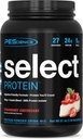 Pescience Select Protein Powder, Syrovátka a kasein Blend, Čistý proteinový prášek pro ženy a muže, Nízká kalorie, Nízký karb, Keto Friendly, Lepek zdarma, Jahodový tvarohový koláč, 27 Služení