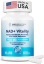 NAD + doplněk pro ženy, s 900MG Nicotinamid Riboside (NR), Resveratrol, CoQ10, Alfa- Lipoová kyselina, Astaxanthin - Podporuje buněčnou energii a opravy, zdravé stárnutí - 60 Vegetariánské kapsle