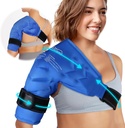 Atsuwell Rameno Rotátor Rotátor Pouzdro studené komprese, Reuse Gel Ice Pack Rameno Wrap, Flexible Arm Cold Pack pro muže a ženy, Blue