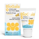 BioGaia Imunitative Active Baby Probiotic Drops + Vitamin D '124; pro děti & Toddlers 0-36 Měsíce 0124; Podporuje stravovací a imunitní zdraví' 124; Alergen, mlékárenský, Soy & Gluten zdarma 124; 50 denní zásobování