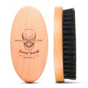 Kachna Bristle vlasy vousy kartáč pro muže, Pocket Travel Men 's Wooden malé měkké vousy kartáč (Lebka)