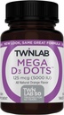 Twinlab Mega D-3 Dots - dodatek vitaminu D pro imunitní zdraví a podporu kostí - 100 oranžových tablet, 125 mcg (5000 IU) (balení po 2)