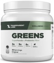 Transparentní Labs Prebiotické Zelené - Superfood Powder & Antioxidants Dodatek s Organic Spirulina, Chloerra, Acacia, & Green Banana Powder - 30 Služeb, Neochucené