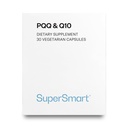 Supersmart - PQQ & Q10 (CoQ10) - Výkonný antioxidant používaný k ochraně Mitochondrie až 20% pro stárnoucí buňky 124; Non- GMO & gluten zdarma - 30 Vegetariánských kapslí