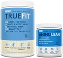 AminoLean Pre Workout Energy (Blue Raspberry 30 Servings) s TrueFit Protein Powder (Vanilla 2 LB)