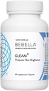 Bebella Gleam Probiotic Blend Skin Lighting w Glutathione- Reduced NAC Alpha Lipoic Acid VIT C & Marine Collagen Peptides 60 Kapsle