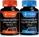WELLNESS LABSRX Quercetin s Bromelain PHARMA124; Glycinátové tobolky hořčíku