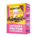 Quantum Energy Square: Energy Bar s kofeinem & 10g protein. Delicious Health Snack On The Go. (Vegan, gluten- free, Soy- free, Day- free) (Tmavá čokoláda růžová himalájská sůl)