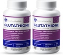 Twin Pack Glutathione Enhanced with Vitamin C & Zinek 124; Advanced Antioxidant & Imunitation Support PHAR124; Detox & Skin Health Formule PHAR124; 120 Tablety - Dva (2) Měsíční dodávky