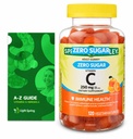 Nulový cukr vitamín C Gummies Dietní dodatek, 250 mg, 120 Ct Bundle s exkluzivní vitamíny & Minerály - A až Z - Lepší Ligth & Jarní průvodce