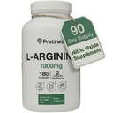 PRISTINE 'S L Arginine doplňky pro muže a ženy - 1000mg Kapsle 90 denní zásobování oxidem dusičným & Předcvičení Amino Acid Support