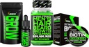 Beard Growth Kit w / 2X Thickening Biotin Beard Ball pro muže & Mustache Wax + Grow Mustache Serum & Facial Hair Oil + 14- in-1 Biotin Gummies & Vlasové růstové vitamíny pro muže - Vyrobeno v Americe