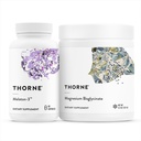 THORNE - Podpora spánku Duo - Magnesium Bisglycinát Powder + Melaton-3 pro odpočinek - 60 Služeb
