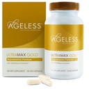 AGELESS ™: UltraMAX Gold ™ Kapsle, HGH Anti- Aging Dodatek pro ženy, Pohlcuje buněčné stárnutí, podporuje imunitní zdraví, hladší kůže tone a obnovující spánek, Řízení hmotnosti, 90 Kapsle