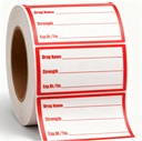 500 Pcs Nálepky na drogovém názvu Medikace Nálepky na sílu 1x2 Inch- Veterinary Instructions Labels Upomínka etikety