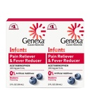 Genexa Ingredients 'Clean Acetaminophen PHAR124; Pediatra Preferred Ingredients PHAR124; Pain Reliever & Fever Reducer for Children PHAR124; Barvivo Free, 0% umělé přísady PHAR124; Organic Blueberry Flavor, 4 fl oz (2 balení)