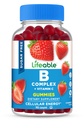 Živý cukr zdarma vitamín B Komplexní gumy 124; B- komplex s vitaminem C CZ124; Skvělý Ochutnávání VIT B Komplexní vitaminy CZ124; Energie a Nerve Podpora 124; B Vitamíny Komplex pro ženy, Muži, Dospělí 124; 90 Gumy