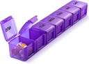 Pořadatel pilulek XL Extra Velké Týdenní a denní pilulky Pouzdra na pilulky / Vitamin / Rybí olej / doplňky (Purple)