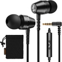 LUDOS OMNITONE Wired Earpups in- Ušní sluchátka, 5 Rok Záruka, Sluchátka s mikrofonem, 3,5 mm Jack Corded Ušní Budy, Videokonference pro iPhone, Samsung, Počítač, Laptop, Děti, Studenti