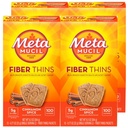 Metamucil Fiber Tenké, Denní Fiber Supplement Snack, Psylium Husk Powder, 5g Fiber per Serving, Podporuje trávicí zdraví a uspokojuje hlad, Skořice Spice Flavor, balení po 4, 12 Servings každý