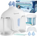 Sonmol Elektrický Nasal zavlažovací systém (Nasal zavlažování, bílá), Čistič nosu pro Sinus Adult, Self- Čistič Nasal s 50 Packets Solný roztok