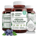 Natural Nutra Ultimate Eye Health Supplement - Bilberry & Blueberry Extract Blend for Day and Night Vision Support, Promotes Color Perception & Eye Clarity - Non- GMO, Gluten- Free, Vegan - 30 Kapsle