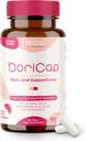 BoriCap - Suppository kyseliny borité pro ženy - 600 mg - Vaginální zdraví a rovnováha, Itch & Odoor - Přírodní úleva - Péče o ženy - Hygieny feminin - Vyrobeno v USA Heale - 60 Kapsle