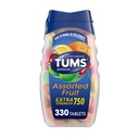 TuMS Žvýkací Antacida Tablety pro extra sílu Heartburn Relief, Skvělé pro letní BBQ - Tříděné ovocné příchutě - 330 Počet