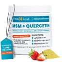 Twig & Leaf MSM Quercetin dodatek s vitaminem C & zinek (Strawberry Banana) - MSM Práškový dodatek pro respirační zdraví - Přírodní obrana pro sezónní výzvy - 4.76 oz