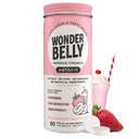 Wonderbelly Antacid, Effective Heartburn and Instant Acid Indigestion Relief, Extra Strength Chewable Tablets, 1000 mg vápníku karbonát, No Talc or Bary, Strawberry Milkshake, 60 Počet