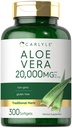 Carlyle Aloe Vera Softgel Kapsle 20,000mg color 124; 300 Count CLAN 124; Aloe Vera Gel Supplement CLAN 124; Non- GMO, gluten zdarma