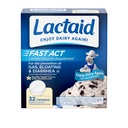 Lactaid Fast Act Intolerance laktózy Relief Chewables with Natural Lactase Enzyme to Prevent Gas, Bloating & Diarrhea Due to Lactosa Sensitivity, On- The- -go, Vanilla Twist Flavor, 32 x 1 ct