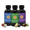 C60 Evo All- Natural Evable Oils, Mini olej vzorek Sada s čistou C60 ESS60, imunitní podpora a společná podpora Dodatek s olivovým olejem, Avocado Oil & MCT Kokosový olej, Sada 3, 2 oz