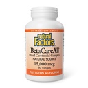 Přírodní faktory BetaCareall 25 000 IU, Vitamin A pro zdravou pleť, vize a imunitní funkce, 90 Softgels