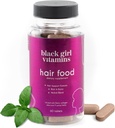 Black Girl Vitamíny - Vlasové potraviny Biotin dodatek s kolagen pro růst vlasů podporu, Vegan, gluten- zdarma, 60ct