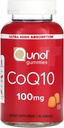 Qunol CoQ10 Gummies, CoQ10 100mg, Delicious Gummy doplňky, Coenzym Q10 pomáhá podporovat srdeční zdraví, Vegan, gluten zdarma, Ultra vysoká absorpce - 90 Počet