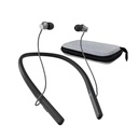 Neckband sluchových pomůcek pro seniory, dobíjecí naslouchací pomůcky Bluetooth sluchátka s hlukem zrušením zesilovače sluchu pro sluchovou ztrátu černou