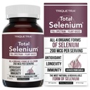 Celkový selen - 200 mcg, Plant- based selen - Full Spectrum, Obsahuje 4 esenciální organické formy selenu včetně selenomethioninu - odvozené z česneku - 60 Kapsle