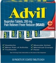 Advil Ibuprofen, 200mg (50 balíčků 2 potahované tablety) 50 ea (balení po 3)