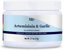BioPure Artemisinin & Česnek - Artemisinin & Organic Garlic Powder Suppositors Bohaté v organických síra sloučeniny na podporu Broad- Spectrum microbiome Balance - 30 Suppositories