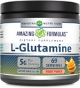 Amazing approvas L-glutamin Powder 124; Amino Acid Supplement CLAS124; Non-GMO CLAS124; Gluten Free CLAS124; Made in USA (Ovocný punč 124; 1 Lb)