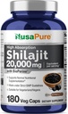 NusaPure Shilajit 20,000mg per Serving, 180 Veggie Caps, Non- GMO, Gluten Free, Bioperin