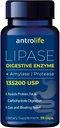 ANTROLIFE Dědičný doplněk zdraví - Enzymy s Lipázou Nutriční doplňky & Amyláza pro stravitelný komfort - Dietní dodatek - 59 Kapsle