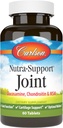 Carlson - Nutra- Support Joint, Glucosamine Chondroitin & MSM, Společná funkce, Podpora chrupavky & Optimální Wellness, 60 tablet