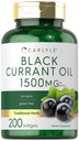 Carlyle Black Currant Oil Softgels CLAS124; 1500mg CLAS124; 200 Count CLAS124; Non- GMO a gluten Free Formule CLAS124; Black Currant Seed Oil