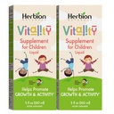 HERBION Naturals Vitality Dodatek pro děti, Promotes Růst a appetit, Relieves Únava, Zlepšuje duševní a fyzikální výkon, pro děti 1 rok & nad, 5 Fl Oz (balení po 2)