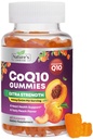 CoQ10 Gummies pro dospělé 100mg - 3X síla, vysoká absorpce, Antioxidant doplněk pro podporu a výrobu energie pro srdce, Ultra Coenzym Q10 vitaminy, Coq 10 doplňky - 60 CoQ10 Gummies