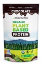Oportuniteas Organic Plant Based Protein Powder, 20g Vegan Protein from Pea, Pumpkin, and Rice, No Sugar, Non- GMO, Gluten- Free, Creamy Chocolate, 1 LB